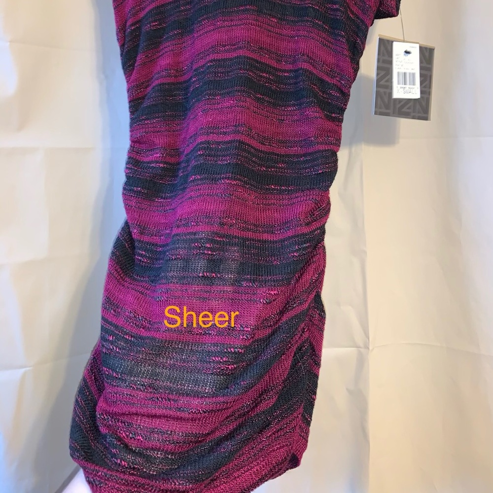 💎NWT IZ byer sheer cowl neck shirt in XS - Picture 5 of 6